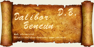 Dalibor Bencun vizit kartica